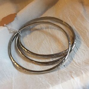 Silver bangle bracelets